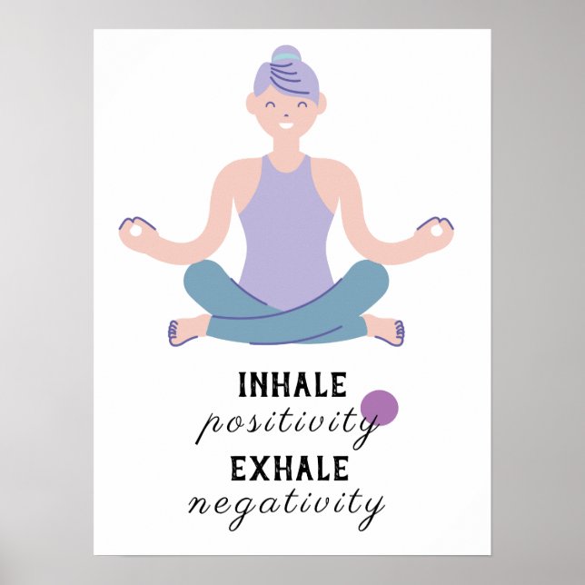 Affiche yoga mignon citations typographie de motivation (Devant)