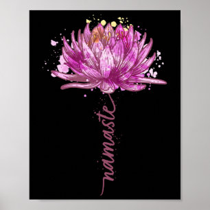 Affiche Yoga Namaste Fleur de Lotus Yoga Nénuphar Yoga Sma