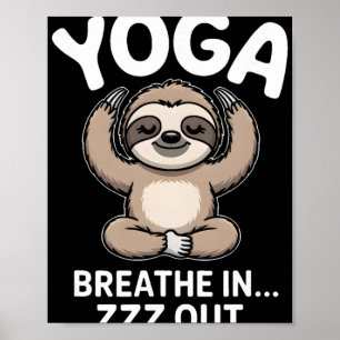 Affiche Yoga Respirer En Zzz Sortir Paresseux _1