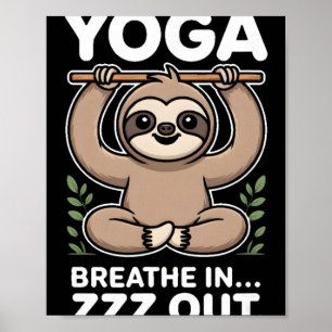 Affiche Yoga Respirer En Zzz Sortir Paresseux _7