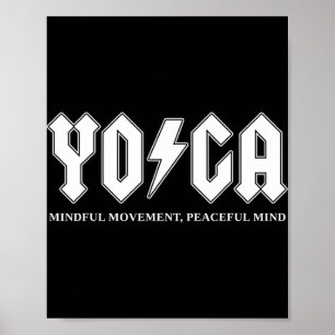 Affiche Yoga Rock Nd Logo - Drôle Namaste Yogi Exercice Hu