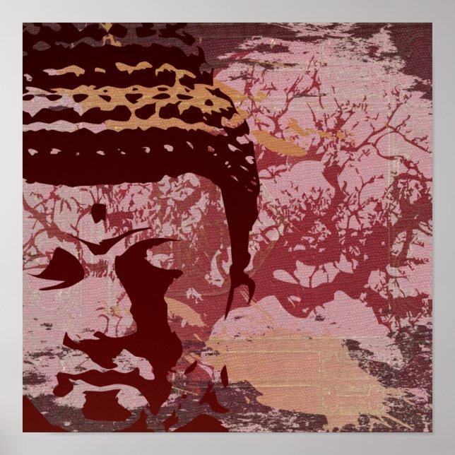 Affiche Yoga Speak : Graphisme de l'arbre du Bouddha (Devant)