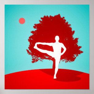 Affiche Yoga Sunset Art