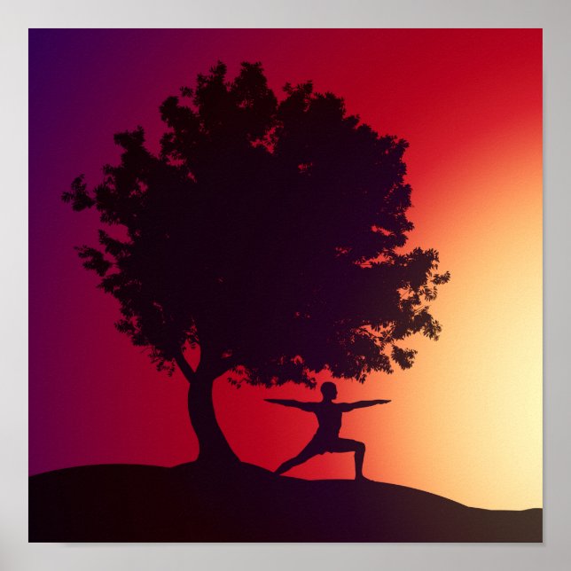 Affiche Yoga Sunset Art (Devant)