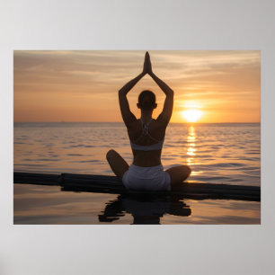 Affiche Yoga sur la plage
