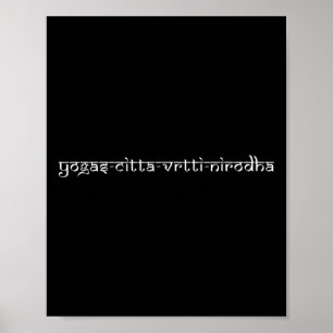 Affiche Yoga Sutras de Patañjali - Yoga Citta-vritti-nirod