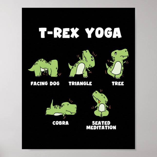 Affiche Yoga T-rex  (Devant)