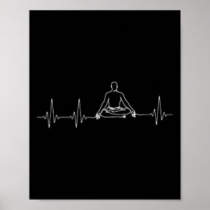 Affiche Yoga Zen et Méditation Battement de coeur avec Cro