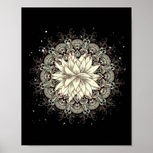 Affiche Yogi Lotus Yoga Méditation Pilates Fleur de Lotus