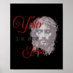 Affiche Yolo Jk Brb Jesus Drôle Pâques Jour Bible Vintage