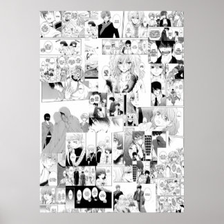 Affiche Yona de l'aube collage manga
