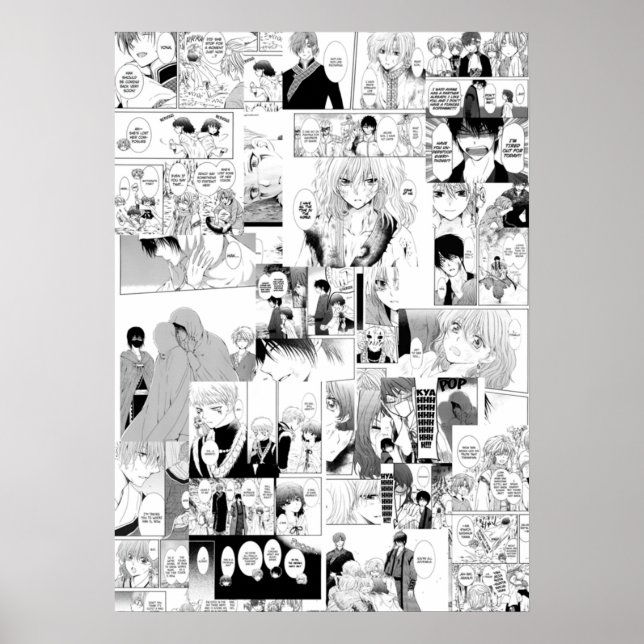 Affiche Yona de l'aube collage manga (Devant)