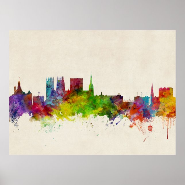 Affiche York England Skyline (Devant)