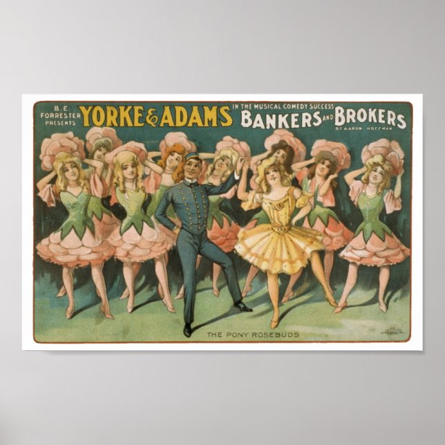 Affiche Yorke & Adams Bakers and Brokers The Pony Rosebuds (Devant)
