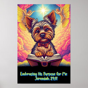 Affiche Yorkie chrétien embrassant son but pour moi