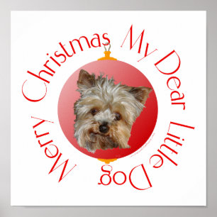 Affiche Yorkshire Terrier de Noël