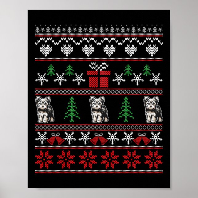 Affiche Yorkshire Terrier Noël Famille moche Noël (Devant)