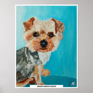 Affiche Yorkshire Terrier Peinture d'Alfred Fox