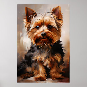 Affiche Yorkshire Terrier Realisme Art Portrait
