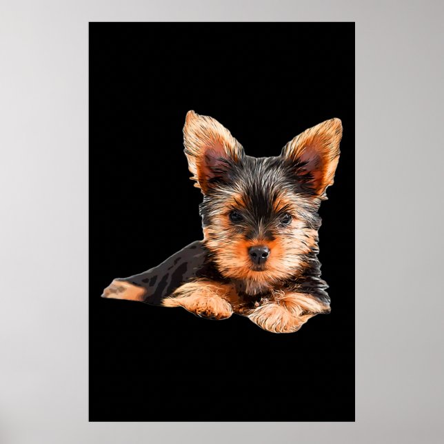 Affiche Yorkshire terrier Yorkie Puppy Dog (Devant)