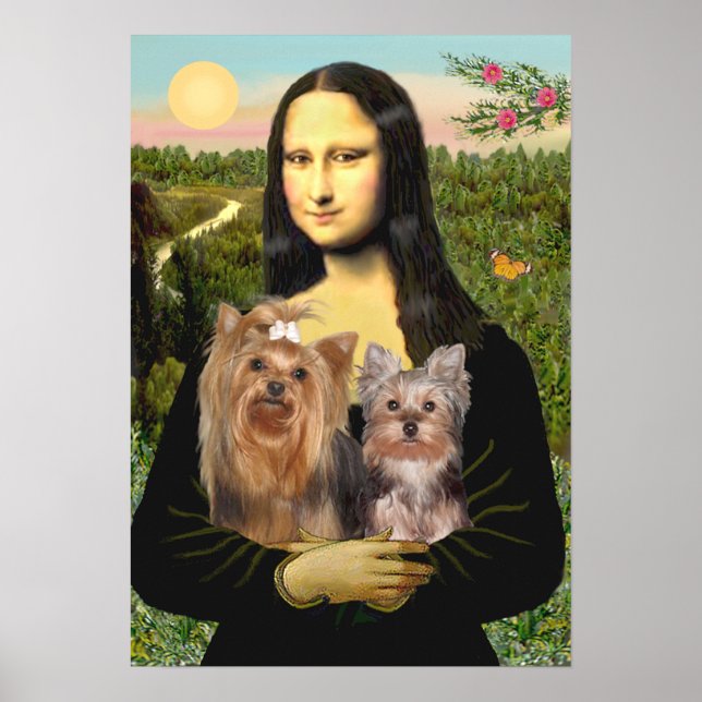 Affiche Yorkshire Terriers (7et19) - Mona Lisa (Devant)