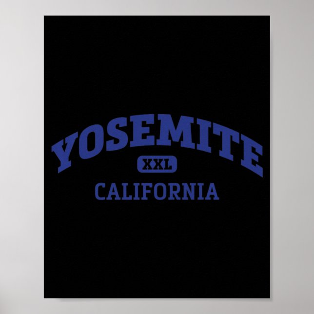 Affiche Yosemite College Style Rock Escalade Area Design (Devant)