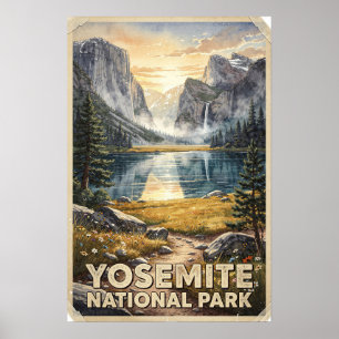 Affiche Yosemite National Park Voyage Vintage