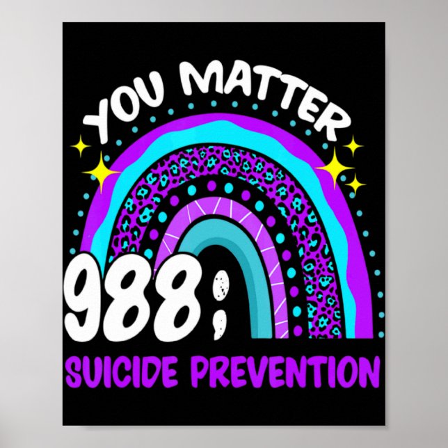 Affiche You 988 Suicide Prevention Awareness Leopar  (Devant)