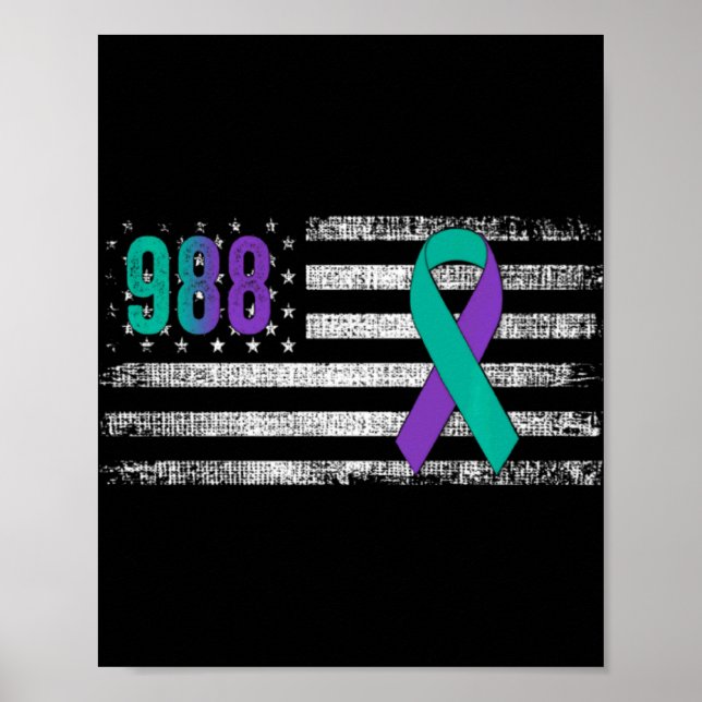 Affiche You 988 Suicide Prevention Awareness Men Wo  (Devant)