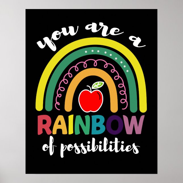 Affiche You Are A Rainbow Of Possibilities Teacher (Devant)