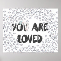 Affiche You Are Loved Woodland Elderberry