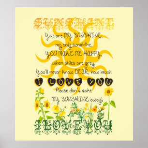 Affiche You are my sunshine.