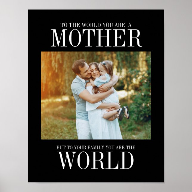 Affiche You Are The World Mother's Day Photo Print (Devant)