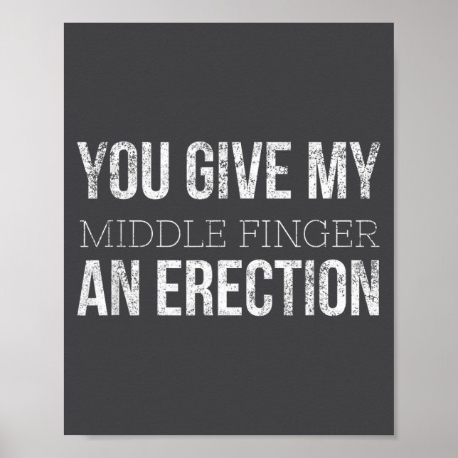 Affiche You Give My Middle Finger An Erection Angry Rage F (Devant)