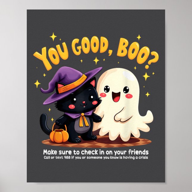 Affiche You Good, Boo_ Suicide Prevention Halloween Mental (Devant)