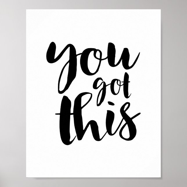 Affiche "You Got This" - Bold Minimalist Motivational Typo (Devant)