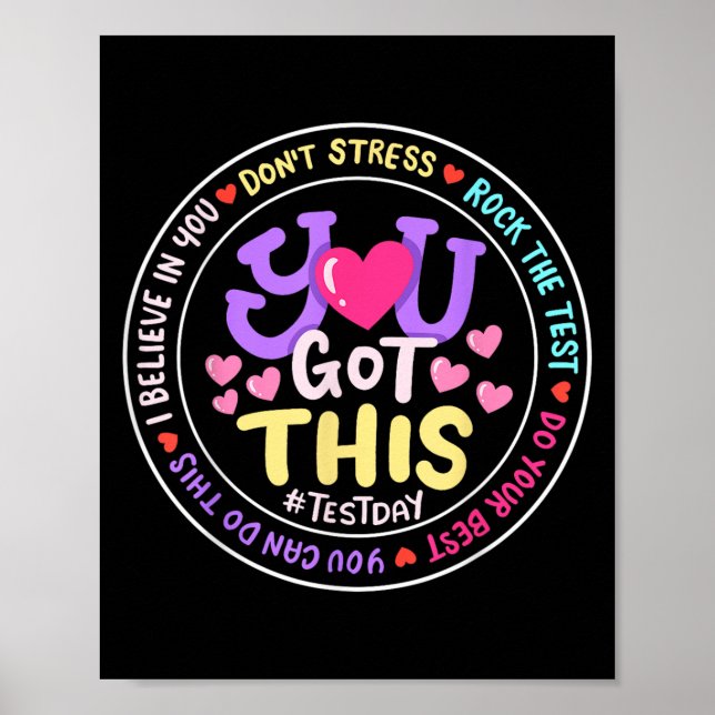 Affiche You Got This Don't Stress Do Your Motivational Tes (Devant)