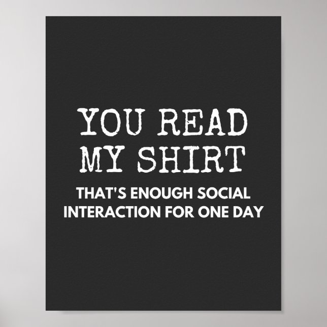 Affiche you read thats enough (Devant)