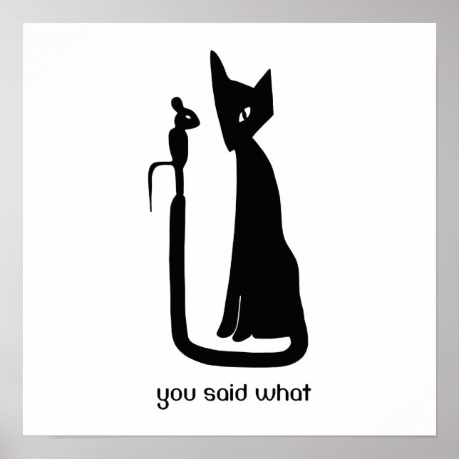 Affiche You Said What Souris & Chat (Devant)