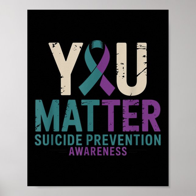 Affiche You Suicide Prevention Awareness Ribbon  (Devant)