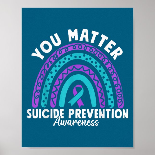 Affiche You Suicide Prevention Awareness Teal &amp; Purple (Devant)