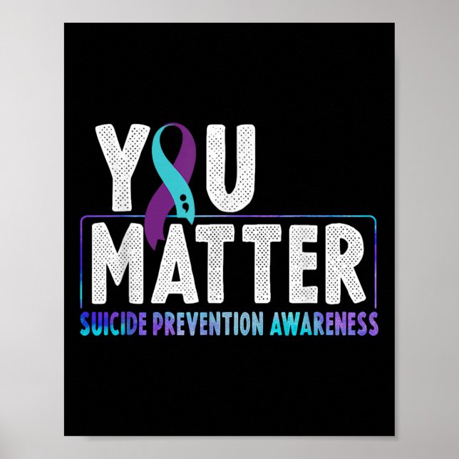 Affiche You - Suicide Prevention Teal Purple Awareness Rib (Devant)