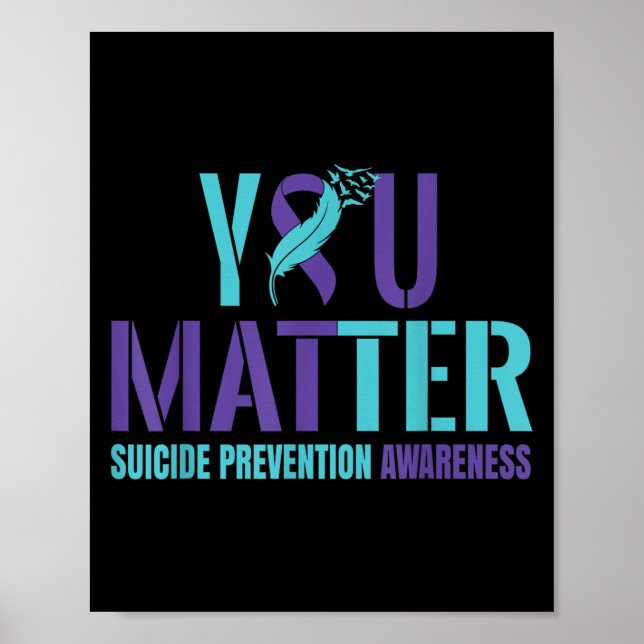 Affiche You - Suicide Prevention Teal Purple Awareness Rib (Devant)