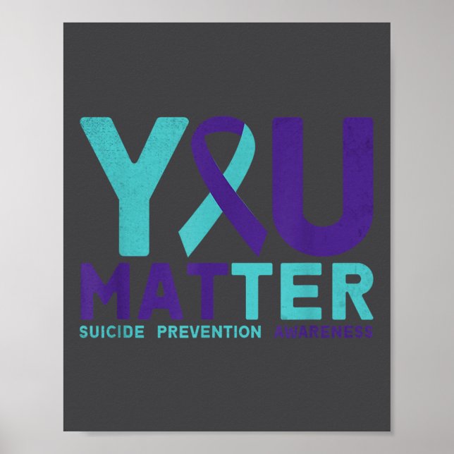 Affiche You - Suicide Prevention Teal Purple Awareness Rib (Devant)