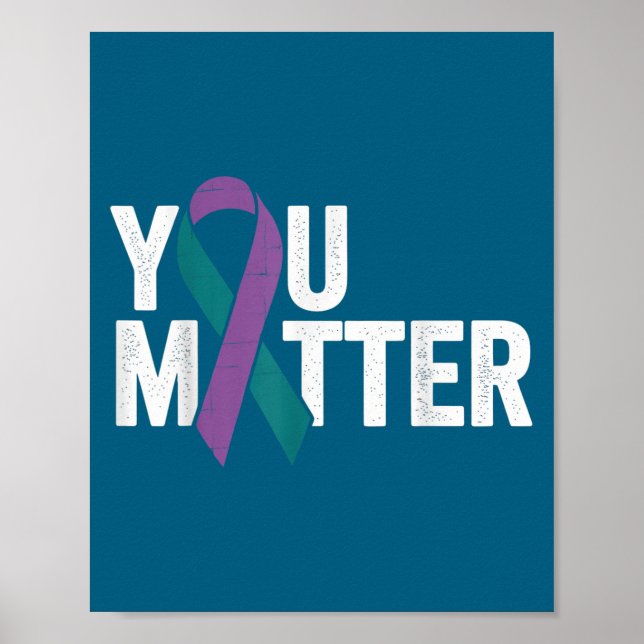 Affiche You - Suicide Prevention Teal Purple Awareness Rib (Devant)