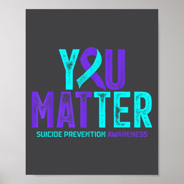 Affiche You - Suicide Prevention Teal Purple Awareness Rib (Devant)