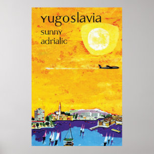 Affiche Yougoslavie, Adriatique ensoleillée