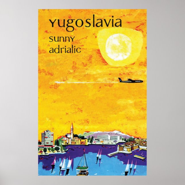 Affiche Yougoslavie, Adriatique ensoleillée (Devant)