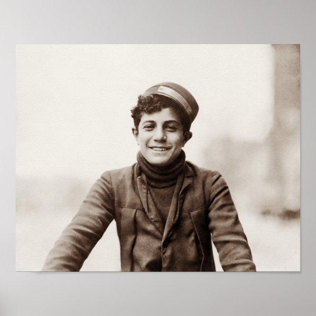 Affiche Young Bike Messenger - 1912 - Lewis Hine (Devant)