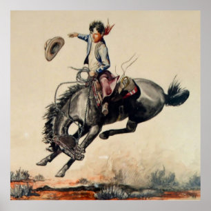 Affiche « Young Cowboy » par Will James